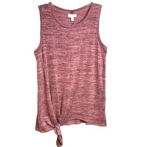 Cupio Blush Asymmetric Tie-Front Tank LARGE (2323)